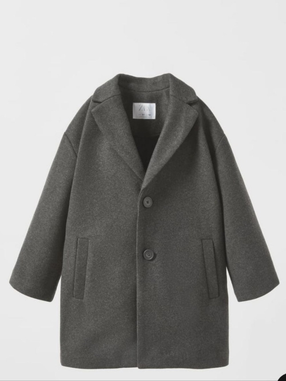 Zara Boys Size 9-10 Gray  Long Jacket Msrp $79
